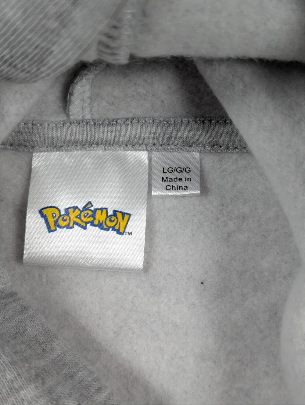 Pokemon - Pikachu - Kids - Sleveless Sweat Hoodie Sweatshirt Gray - Size: L